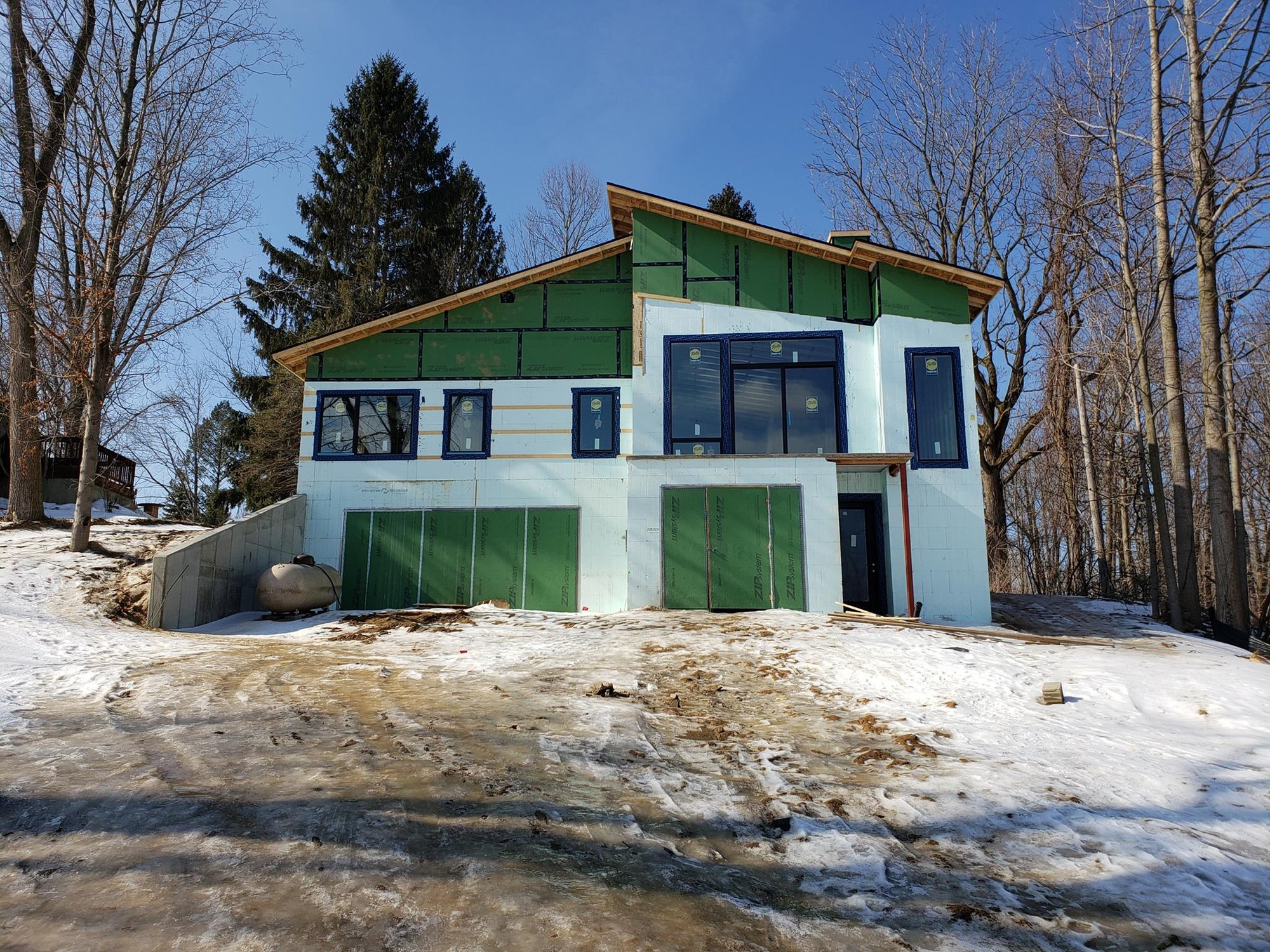 pre drywall modern concrete home 2019