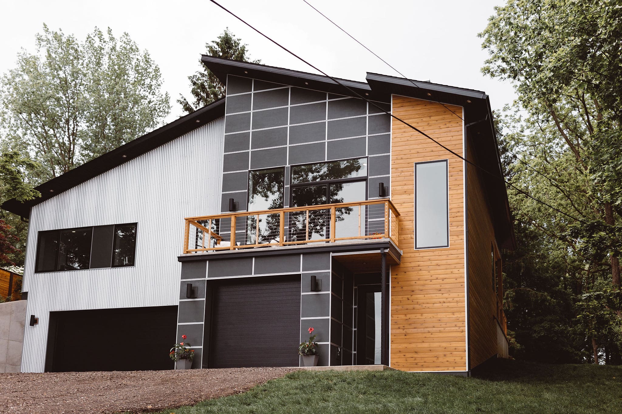 Exterior of Modern Concrete Home by R Value Homes, West Michigan