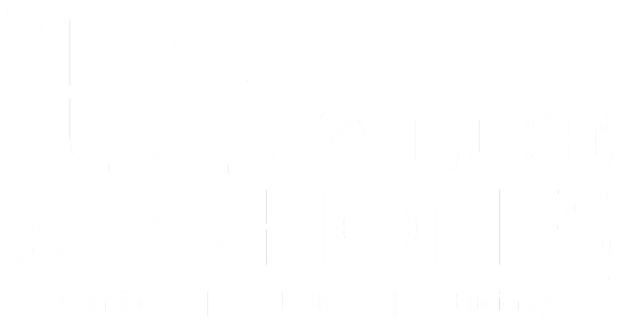 White Transparent R Value Logo